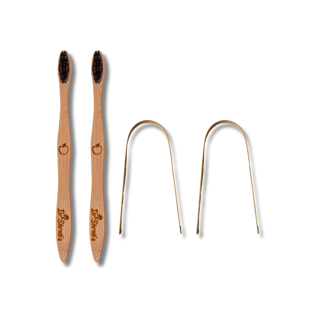 Organic Bamboo toothbrush & tongue cleaner