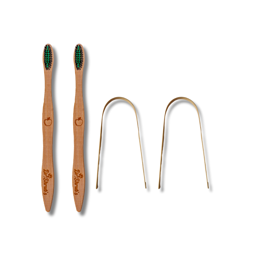 Organic Bamboo toothbrush & tongue cleaner
