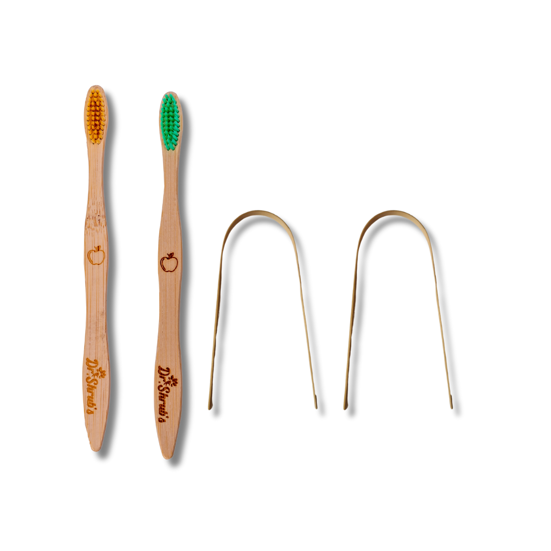 Organic Bamboo toothbrush & tongue cleaner