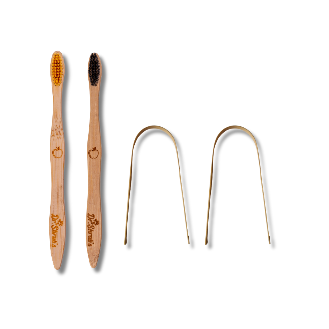 Organic Bamboo toothbrush & tongue cleaner