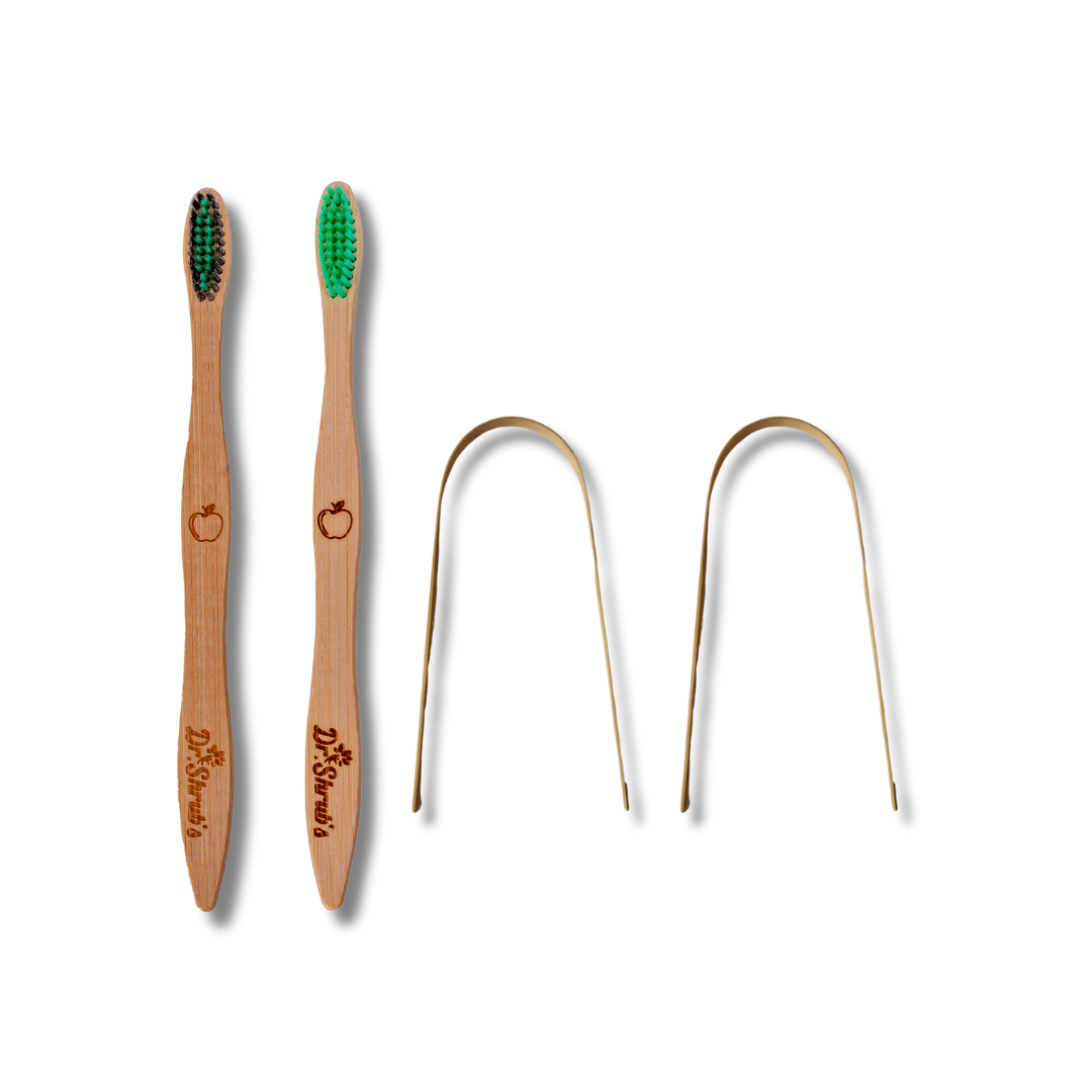 Organic Bamboo toothbrush & tongue cleaner