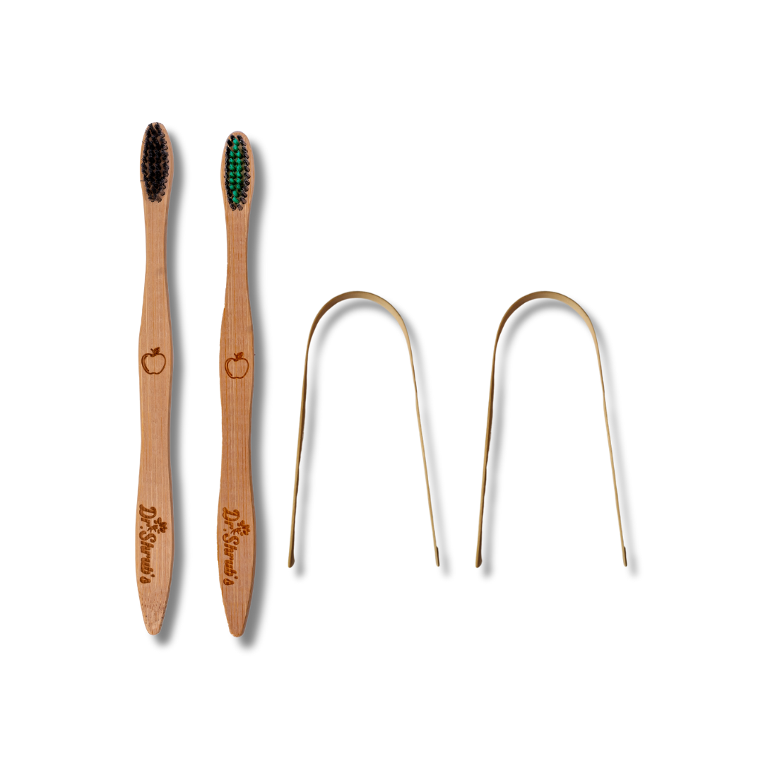 Organic Bamboo toothbrush & tongue cleaner