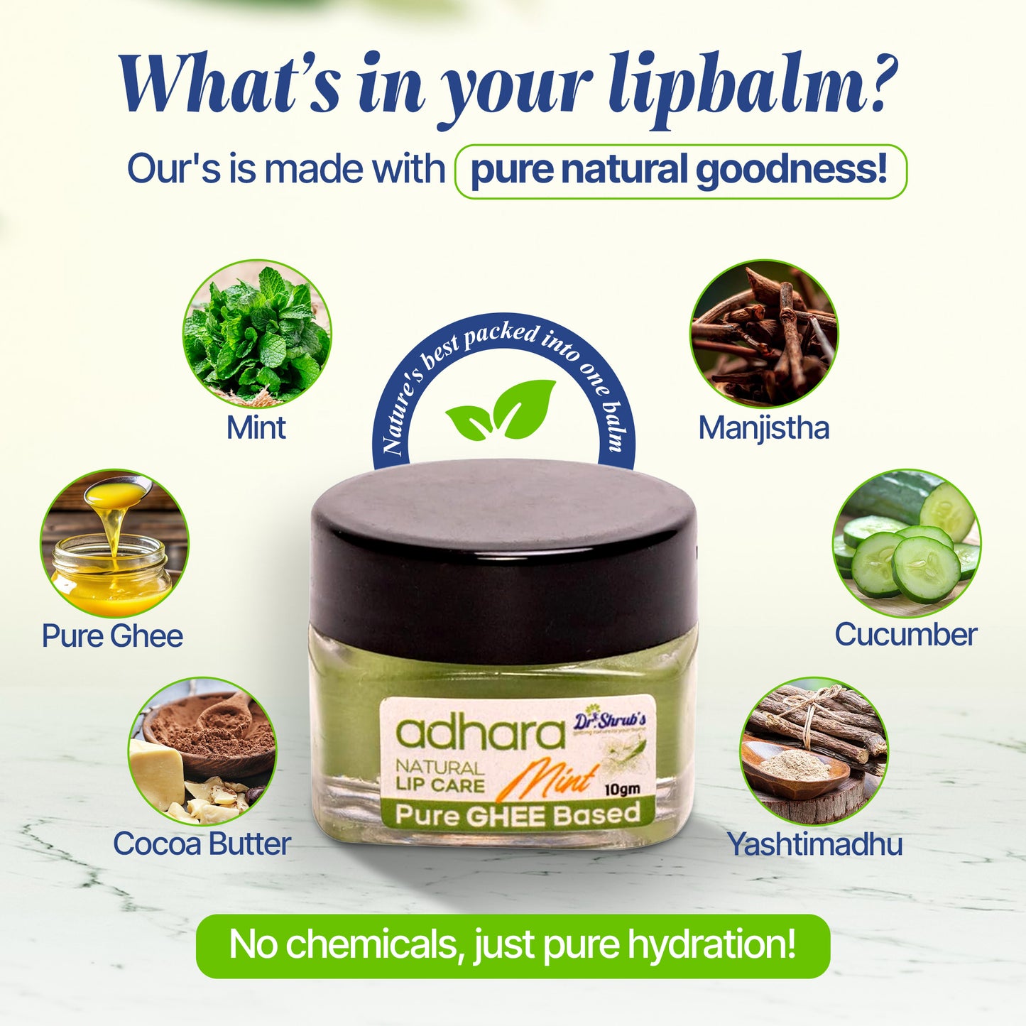 Ghee Lip Balm- Mint