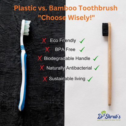 Dental Care Combo-2 Organic Bamboo Toothbrushes+2  Tongue Cleaner