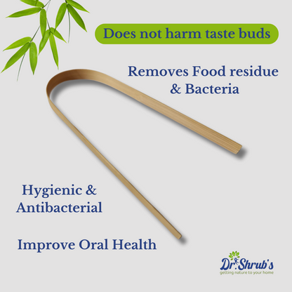 Dental Care Combo-2 Organic Bamboo Toothbrushes+2  Tongue Cleaner