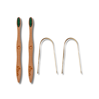 Organic Bamboo toothbrush & tongue cleaner