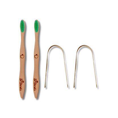Organic Bamboo toothbrush & tongue cleaner
