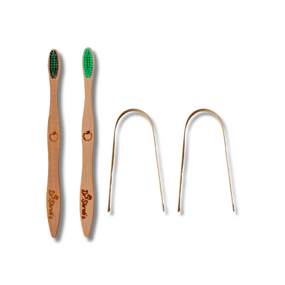 Organic Bamboo toothbrush & tongue cleaner