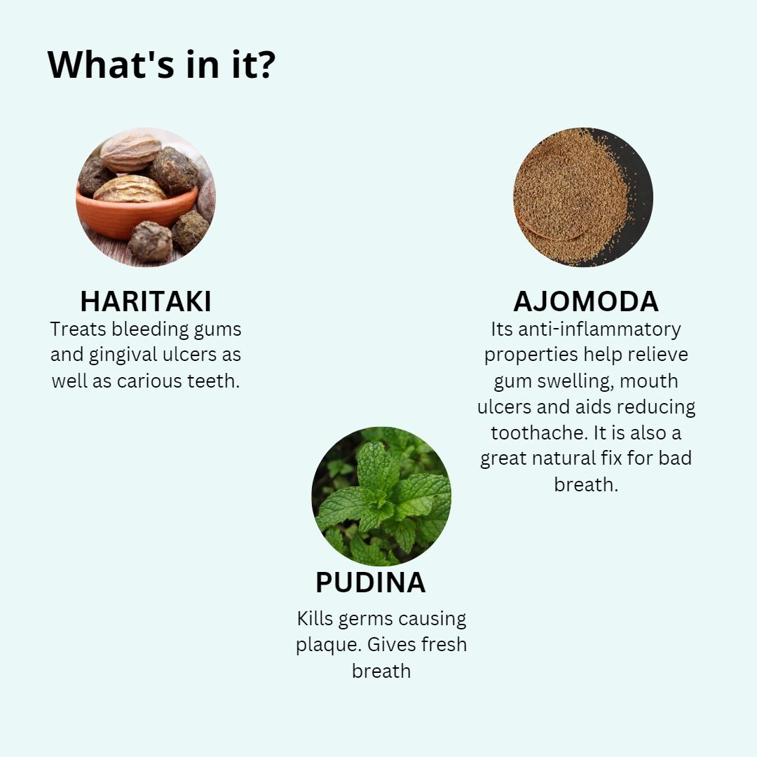 Indian herbs used in natural mouthwash